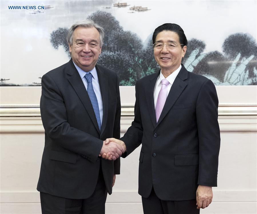 (BRF)CHINA-UN-GUO SHENGKUN-GUTERRES-MEETING(CN)