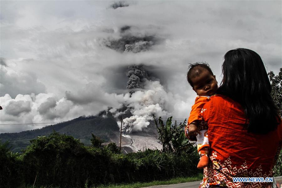 INDONESIA-NORTH SUMATRA-MOUNT SINABUNG-ERUPTION