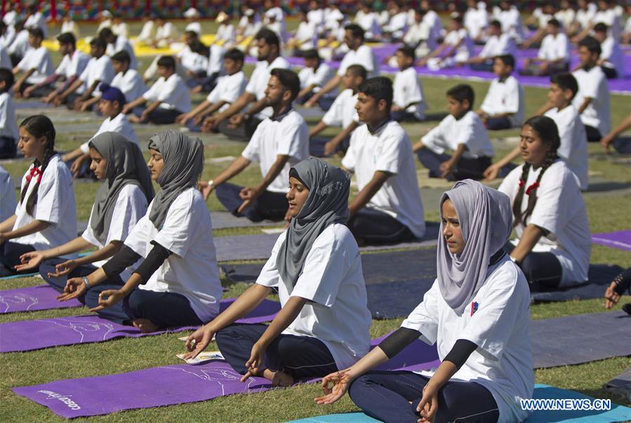 INDIAN-CONTROLLED KASHMIR-SRINAGAR-INTERNATIONAL YOGA DAY