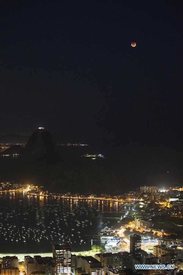 BRAZIL-RIO DE JANEIRO-LUNAR ECLIPSE