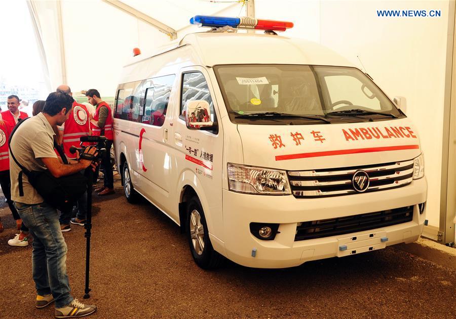 SYRIA-DAMASCUS-CHINA-RED CROSS-MOBILE CLINICS-AMBULANCES-DONATION