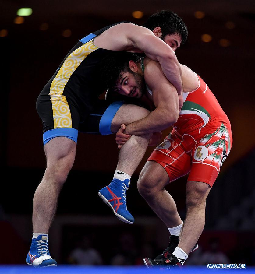 (SP)INDONESIA-JAKARTA-ASIAN GAMES-WRESTLING-MEN'S FREESTYLE 97 KG