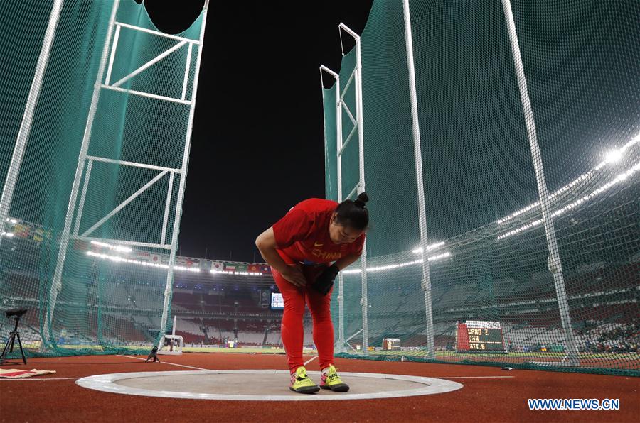 (SP)INDONESIA-JAKARTA-ASIAN GAMES-ATHLETICS-WOMEN'S HAMMER THROW