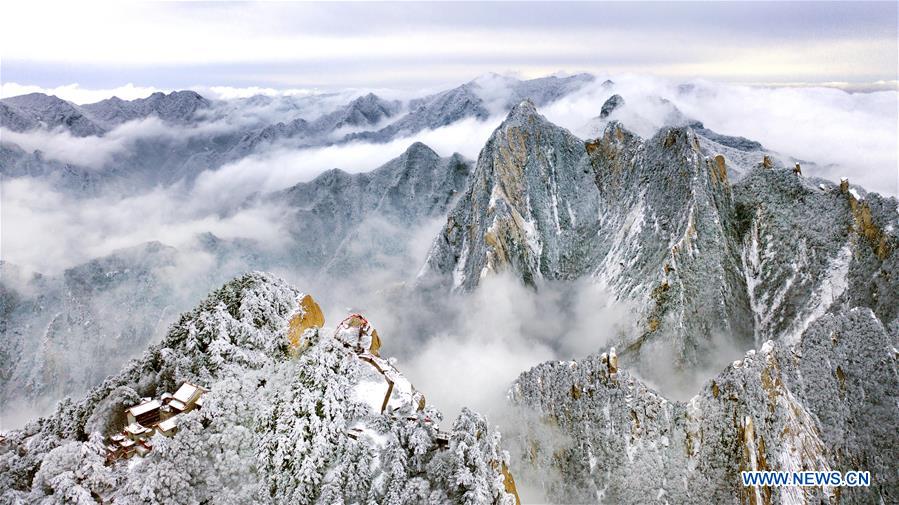 CHINA-SHAANXI-MOUNT HUASHAN-SNOW SCENERY (CN)