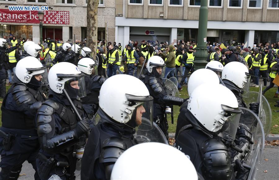 BELGIUM-BRUSSELS-YELLOW VEST-PROTEST