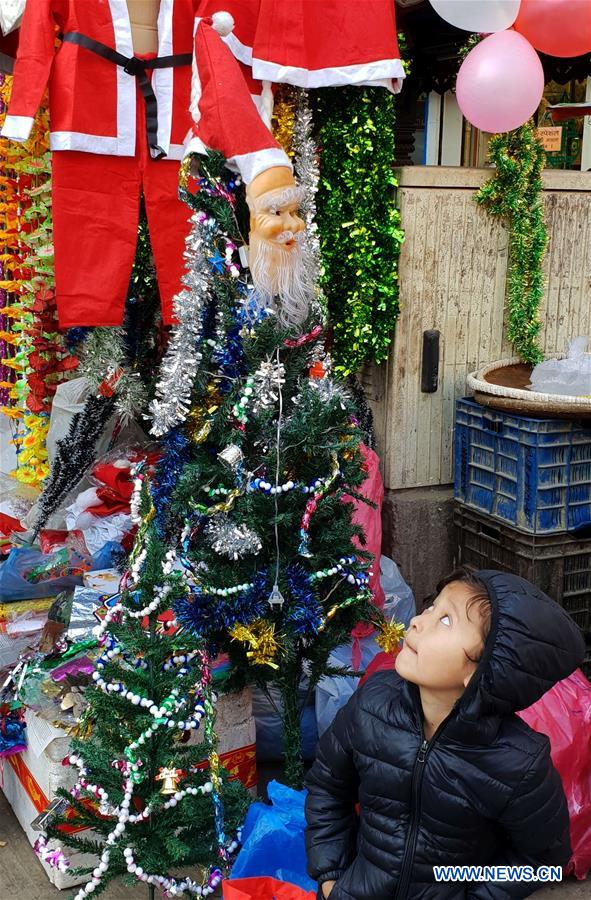 NEPAL-KATHMANDU-CHRISTMAS-CELEBRATION