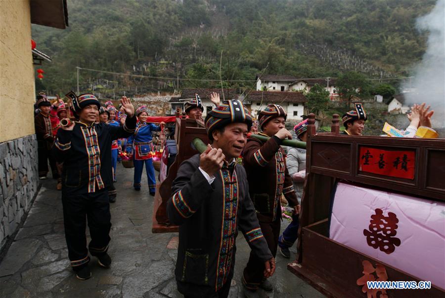 #CHINA-GUANGXI-LUOCHENG-MULAO ETHNIC GROUP-TRADITIONAL WEDDING (CN)