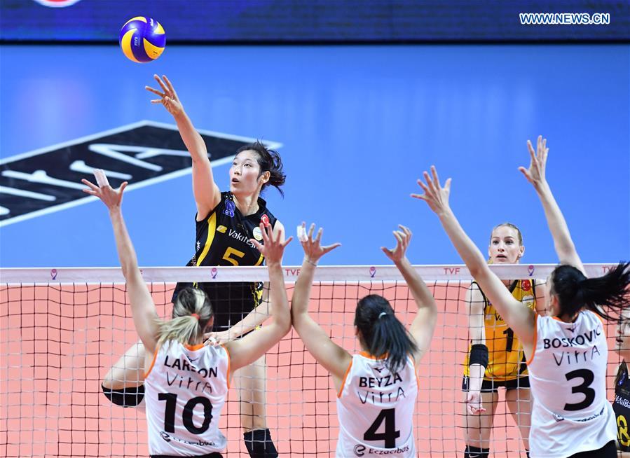 (SP)TURKEY-ISTANBUL-VOLLEYBALL-TURKISH WOMEN'S LEAGUE-VAKIFBANK VS ECZACIBASI