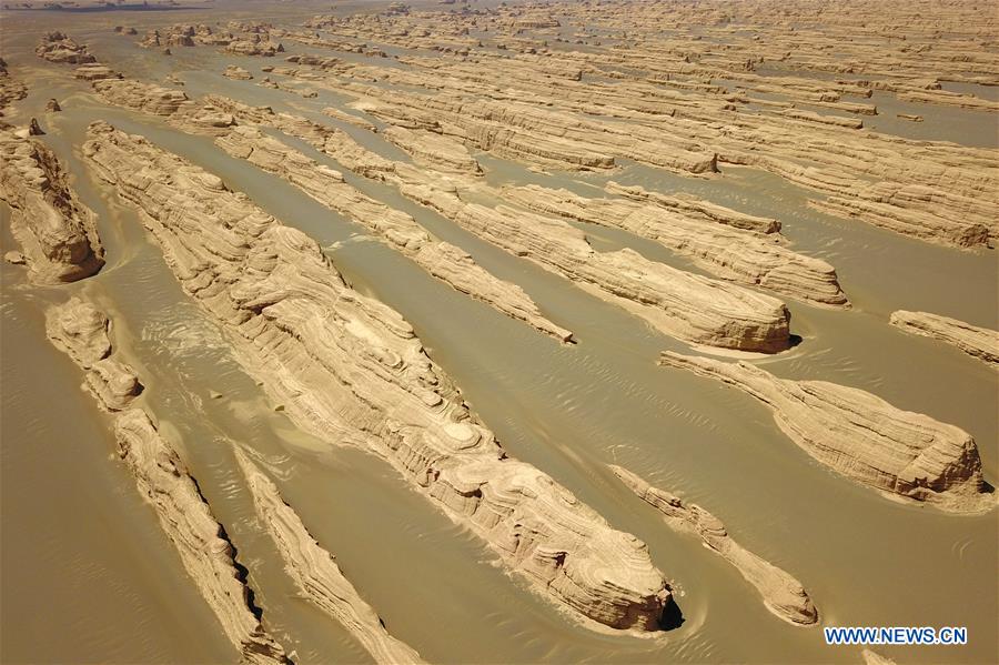 CHINA-GANSU-DUNHUANG-YARDANG GEOPARK