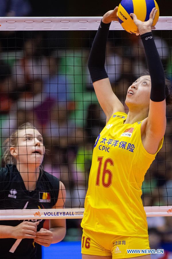 (SP)CHINA-MACAO-VOLLEYBALL-NATIONS LEAGUE-CHN VS BEL (CN)