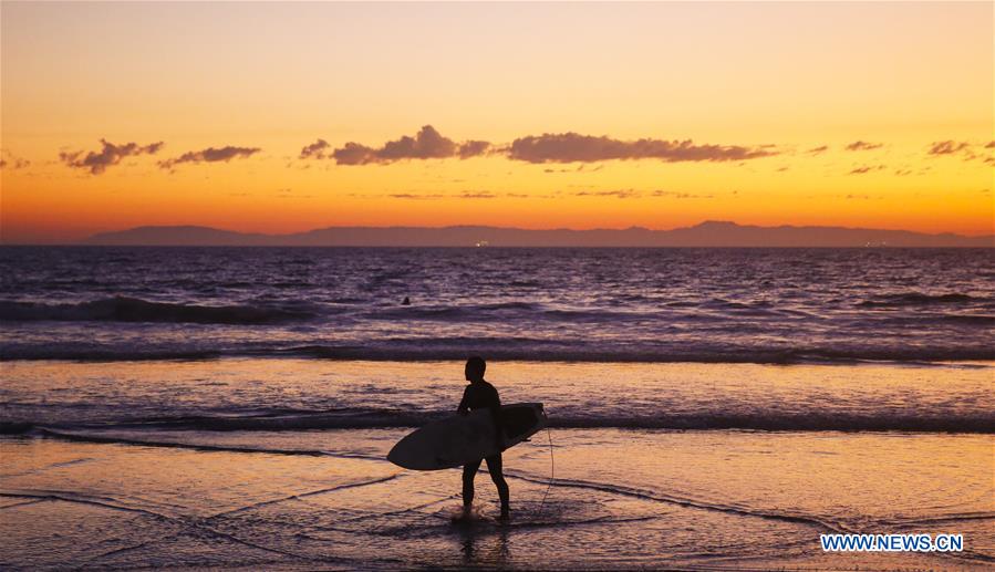 U.S.-CALIFORNIA-HUNTINGTON BEACH-SUNSET