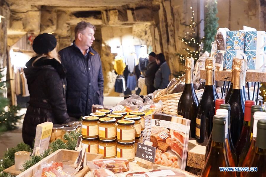 THE NETHERLANDS-VALKENBURG-UNDERGROUND CHRISTMAS MARKET