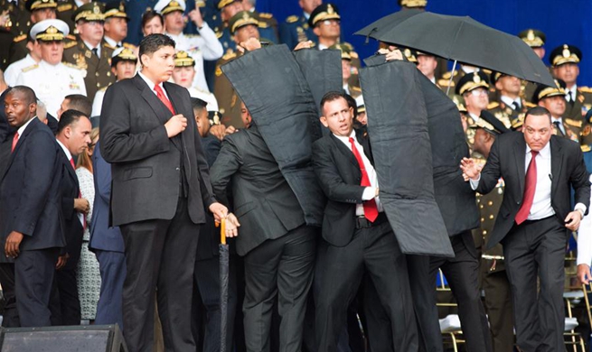 Venezuelan President Maduro's speech abruptly cut short