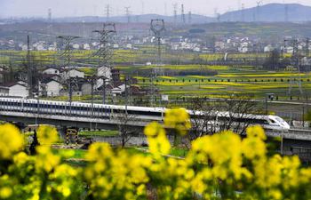 Scenery along Xi'an-Chengdu high-speed line in China's Shaanxi