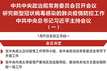 中共中央政治局常務(wù)委員會(huì)召開會(huì)議 研究新型冠狀病毒感染的肺炎疫情防控工作 中共中央總書記習(xí)近平主持會(huì)議