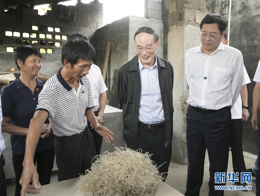 9月3日至5日，中共中央政治局常委、中央紀(jì)委書記、中央巡視工作領(lǐng)導(dǎo)小組組長王岐山在湖南省調(diào)研并主持召開巡察工作座談會。這是9月4日，王岐山在瀏陽市官橋鎮(zhèn)石灰嘴村貧困戶家中了解脫貧情況。新華社記者 王曄 攝

