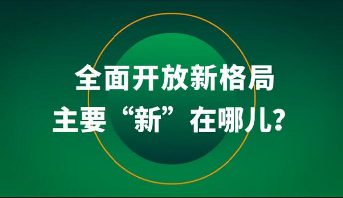 全面開放新格局主要“新”在哪兒？