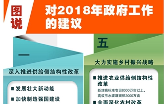 [兩會(huì)·政府工作報(bào)告]圖說對(duì)2018年政府工作的建議