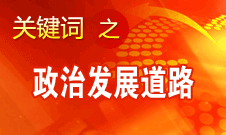 胡錦濤指出，堅(jiān)持走中國特色社會(huì)主義政治發(fā)展道路和推進(jìn)政治體制改革