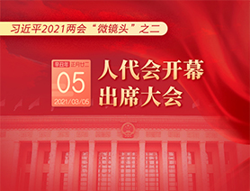 習(xí)近平2021兩會“微鏡頭”之二：3月5日 人代會開幕，出席大會