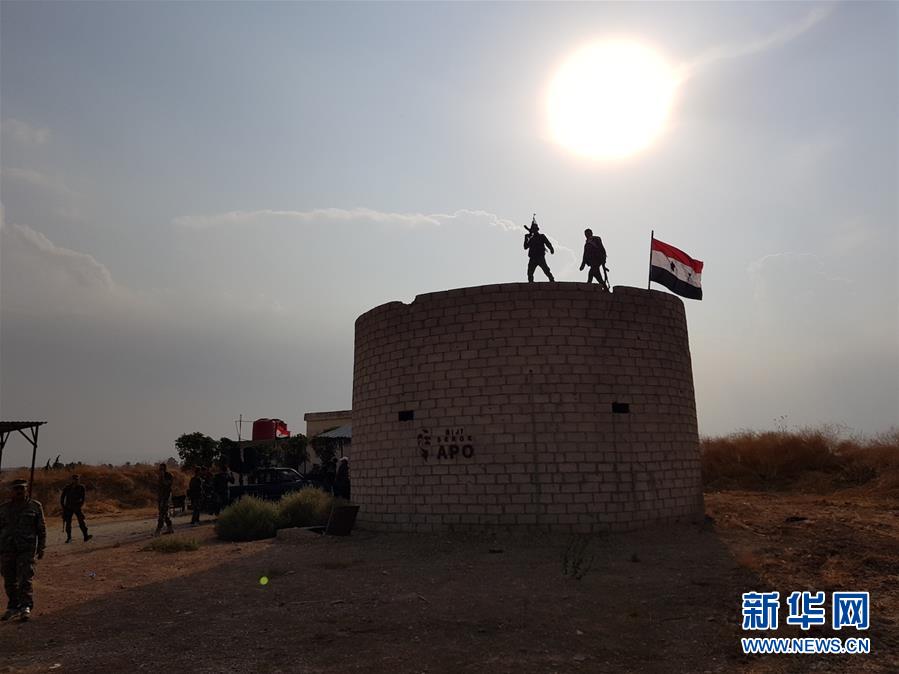 （國際）（1）敘政府軍進(jìn)駐國際聯(lián)盟撤出后留下的一個軍事基地